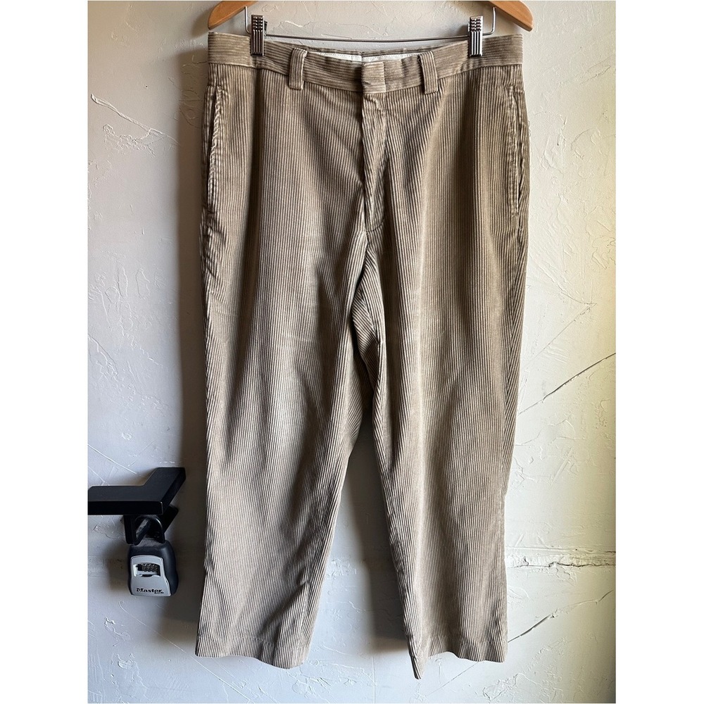 L.L.Bean Wide Wale Corduroy Pants Men's Size 34x29 Khaki Grandpa Core Old Money